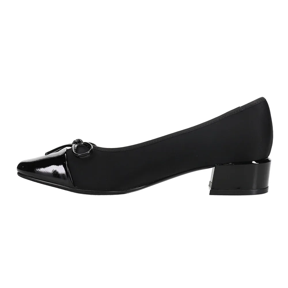 Alesya Round Toe Block Heel Pumps
