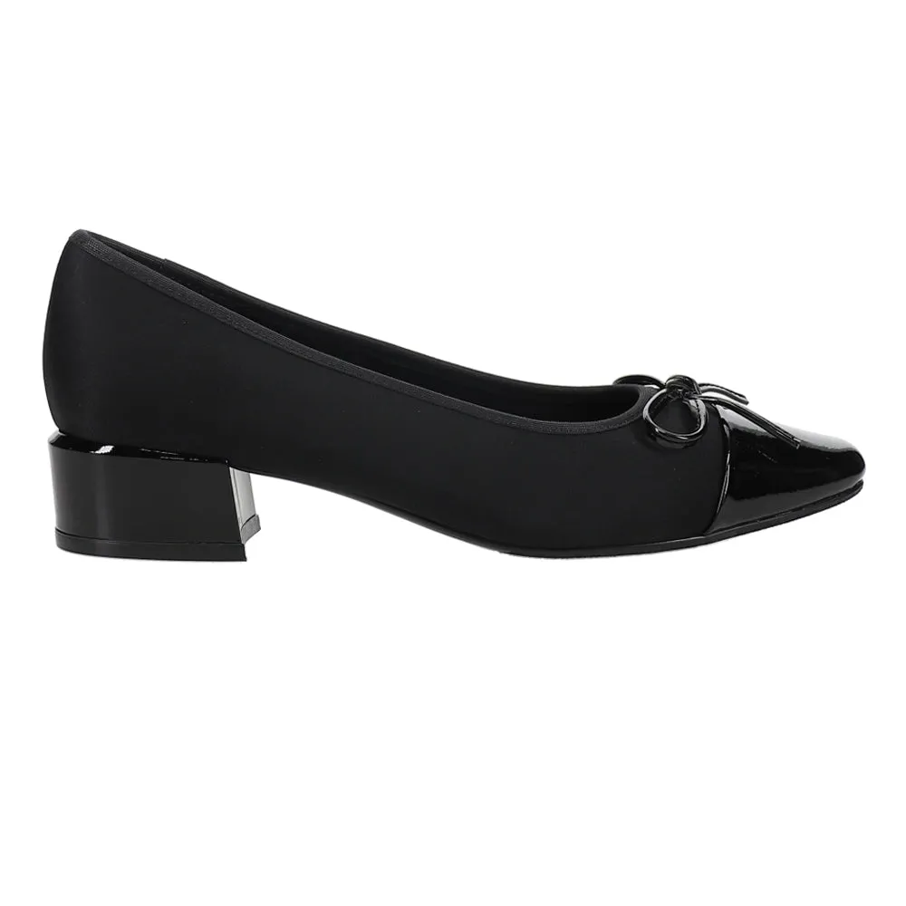 Alesya Round Toe Block Heel Pumps