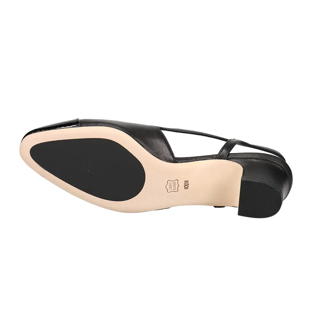 Aliz Round Toe Slingback Pumps