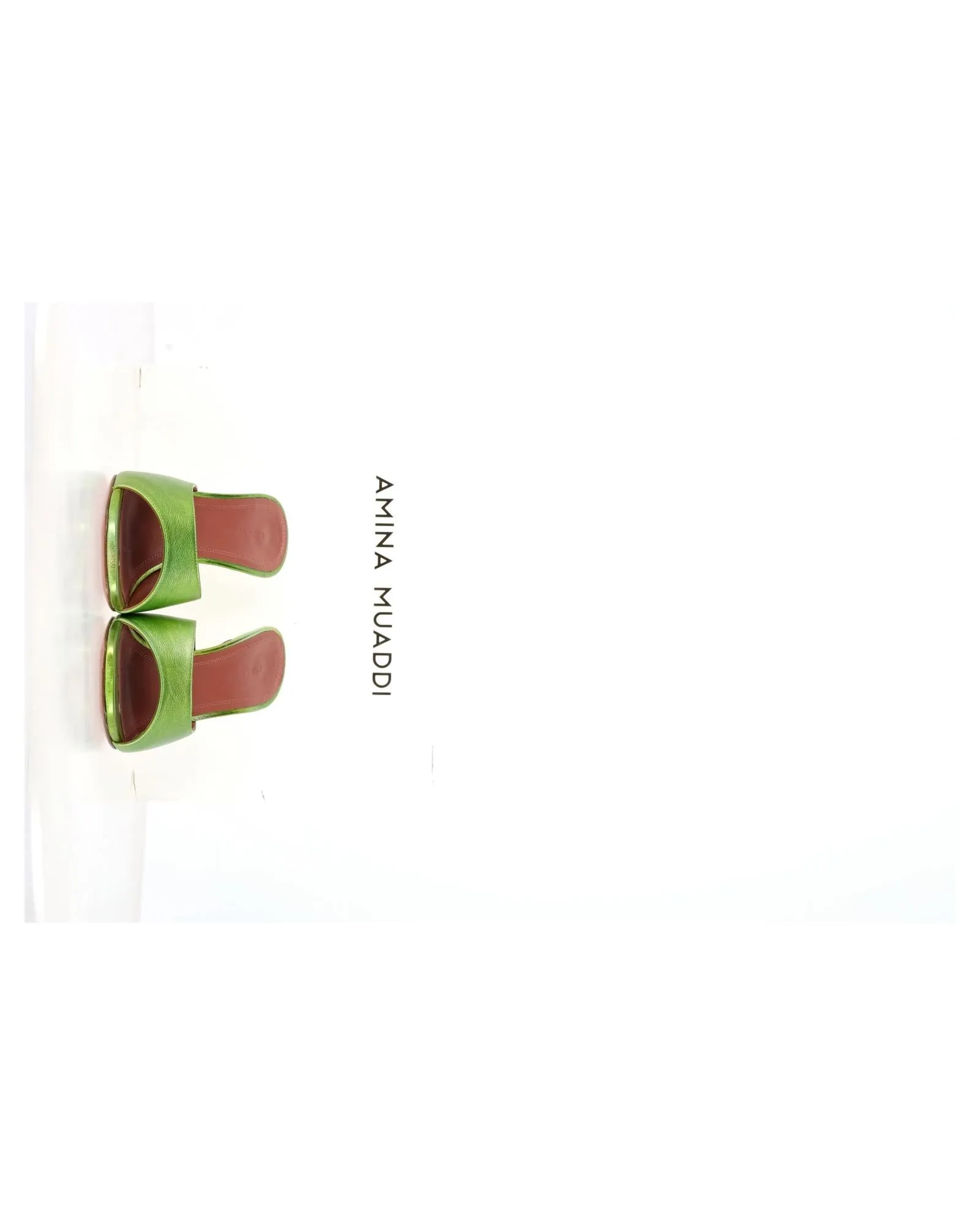 Amina Muaddi Leather Mules