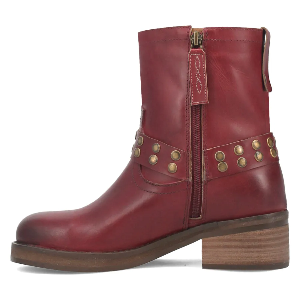 Anarchy Round Toe Zippered Cowboy Motorcycle Boots