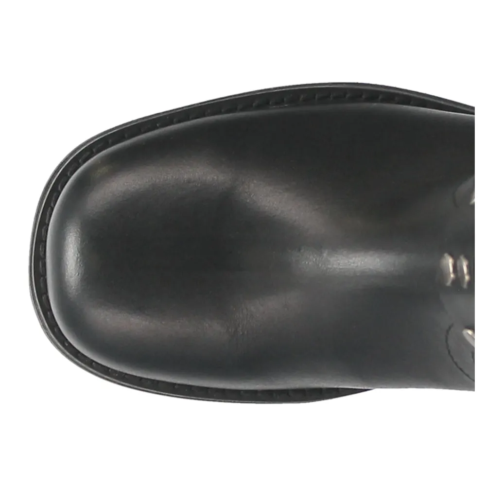 Anarchy Round Toe Zippered Cowboy Motorcycle Boots