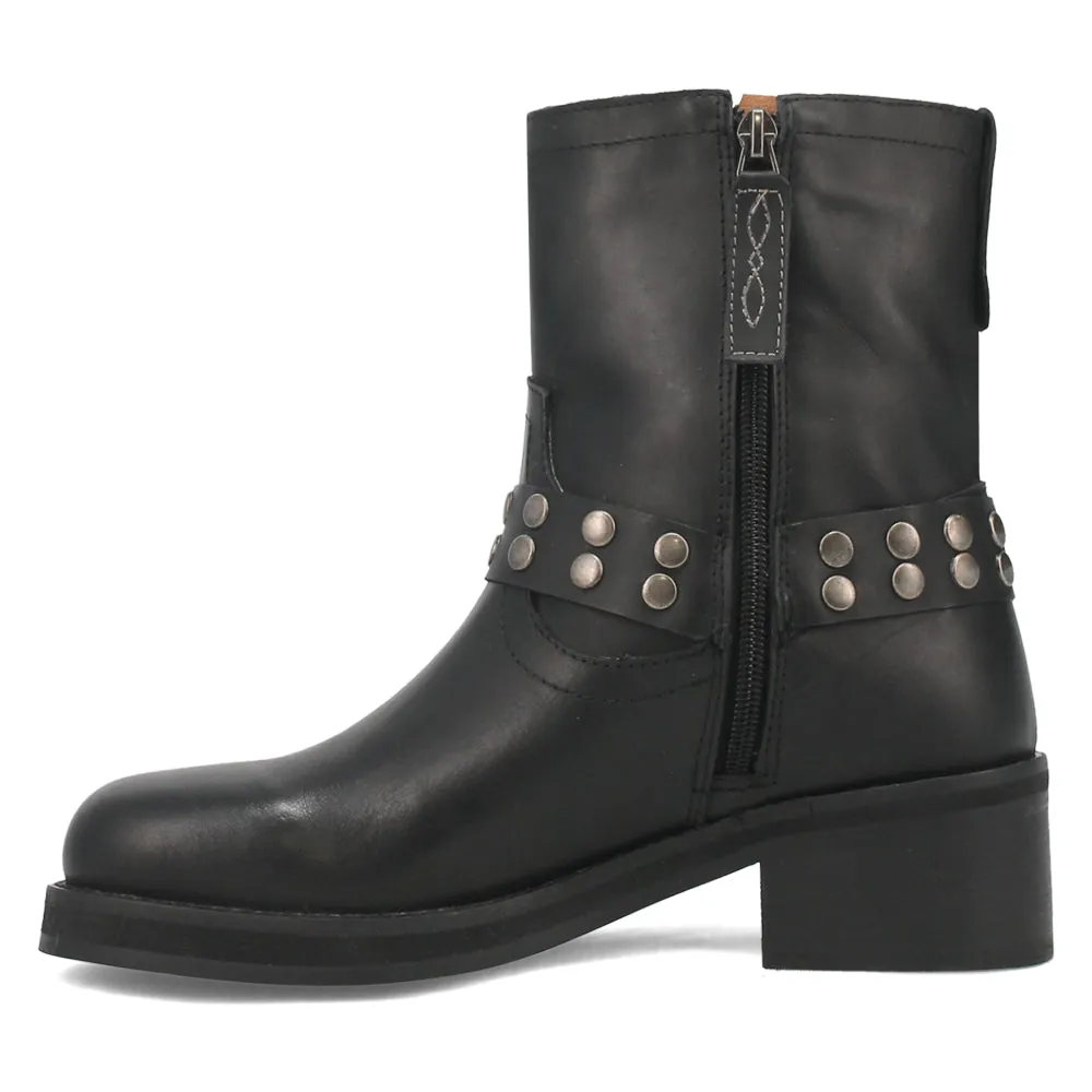 Anarchy Round Toe Zippered Cowboy Motorcycle Boots