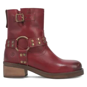Anarchy Round Toe Zippered Cowboy Motorcycle Boots
