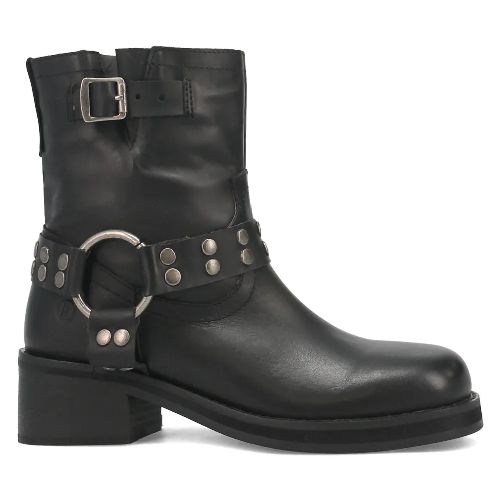 Anarchy Round Toe Zippered Cowboy Motorcycle Boots
