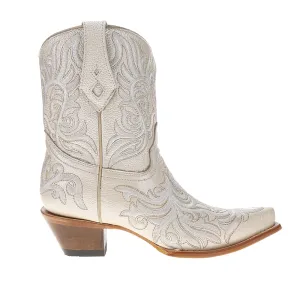 Ankle Embroidered Snip Toe Pull On Cowboy Booties