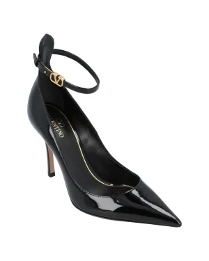 Ankle Strap Patent Leather Heels