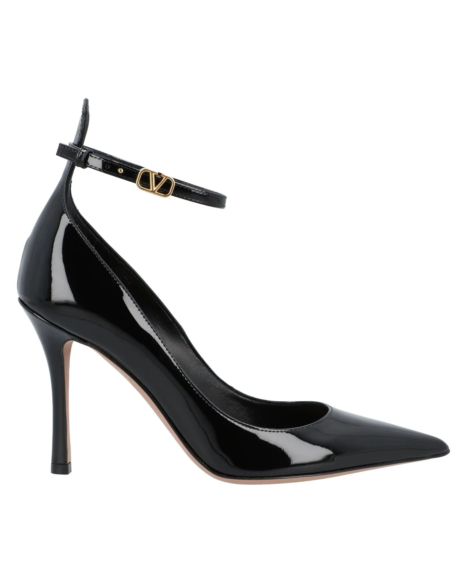Ankle Strap Patent Leather Heels