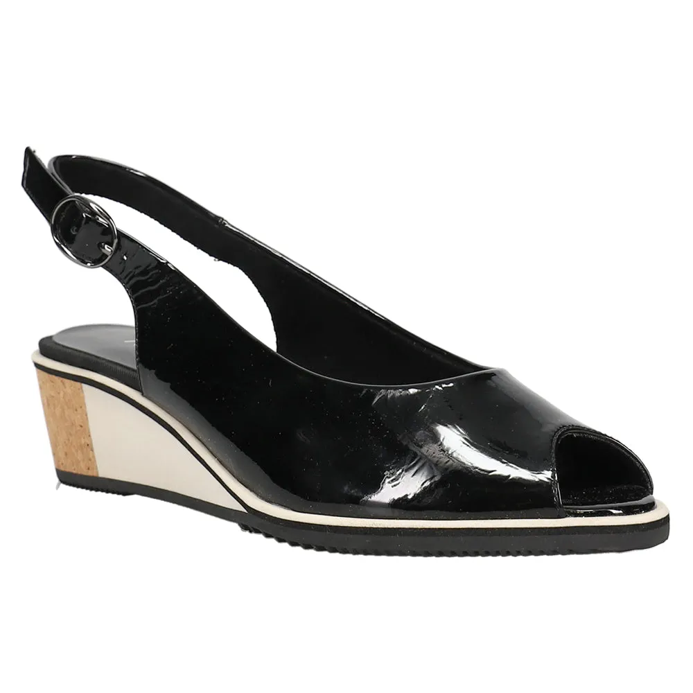 Baise Peep Toe Slingback Pumps
