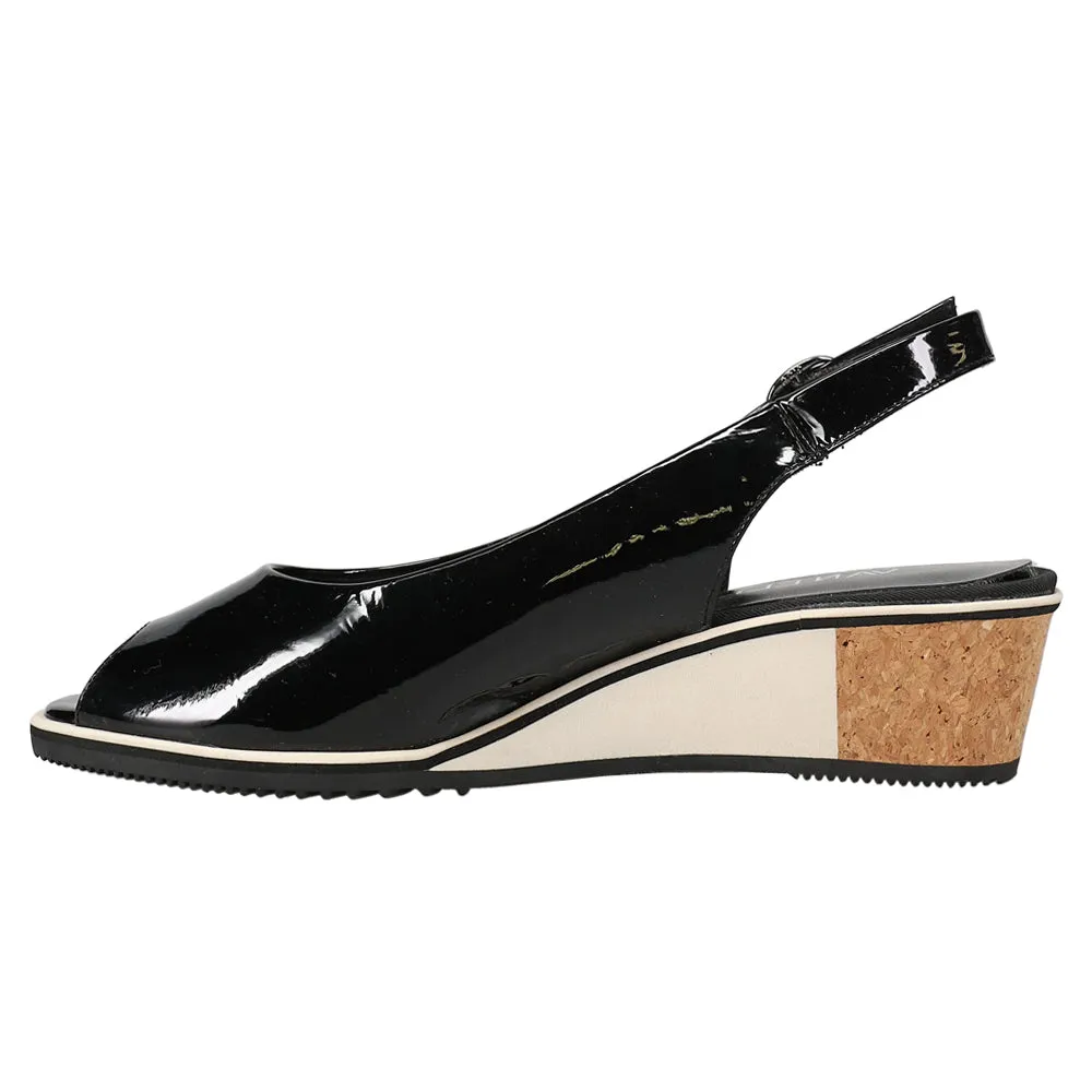 Baise Peep Toe Slingback Pumps