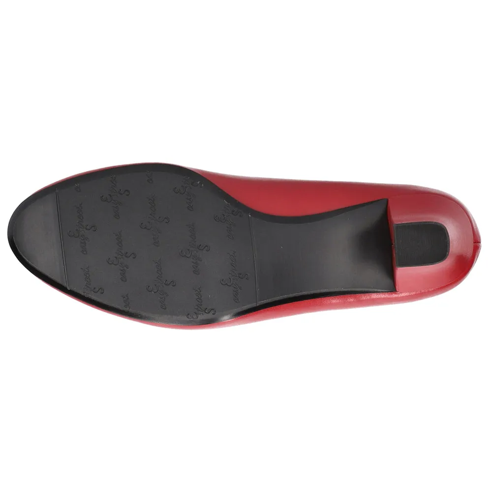 Ballari Round Toe Block Heel Pumps