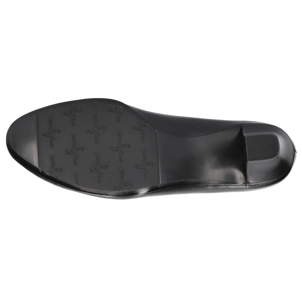 Ballari Round Toe Block Heel Pumps