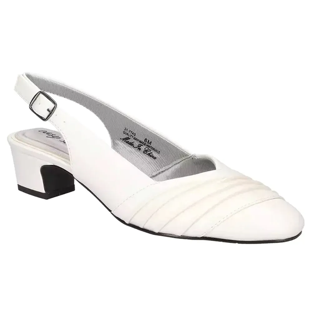 Bates Round Toe Slingback Pumps
