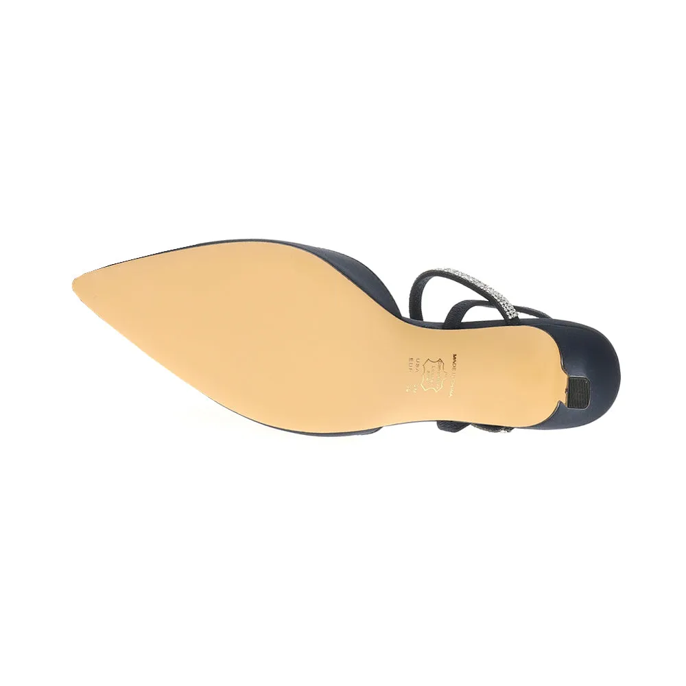 Billie Rhinestone Pointed Toe Slingback Pumps