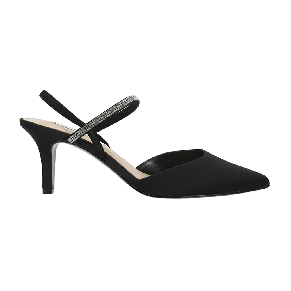 Billie Rhinestone Pointed Toe Slingback Pumps