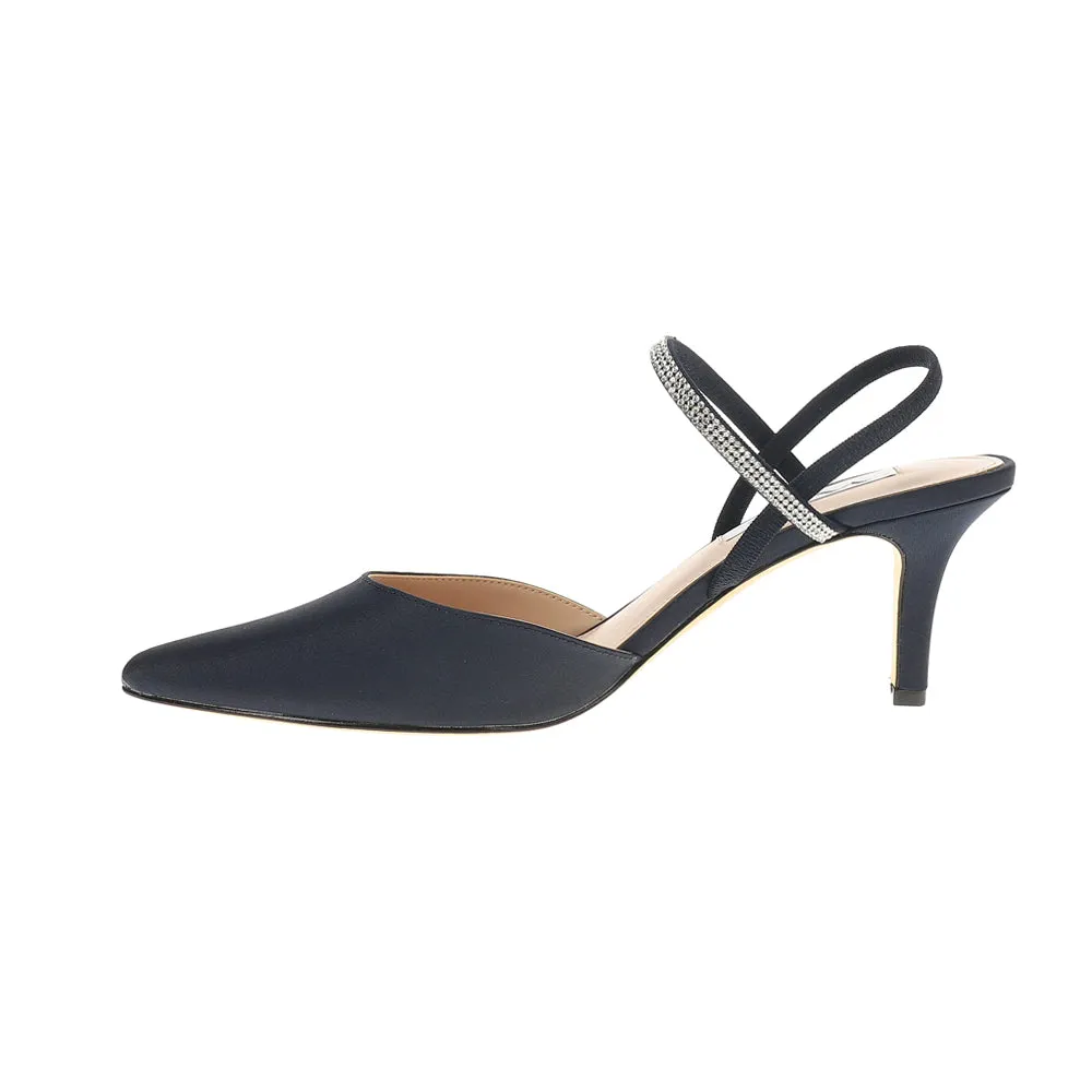 Billie Rhinestone Pointed Toe Slingback Pumps