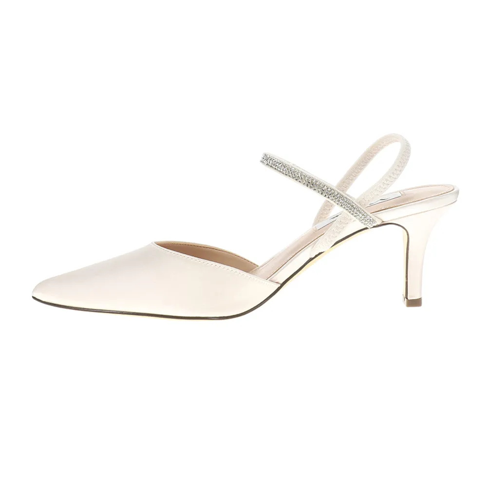 Billie Rhinestone Pointed Toe Slingback Pumps
