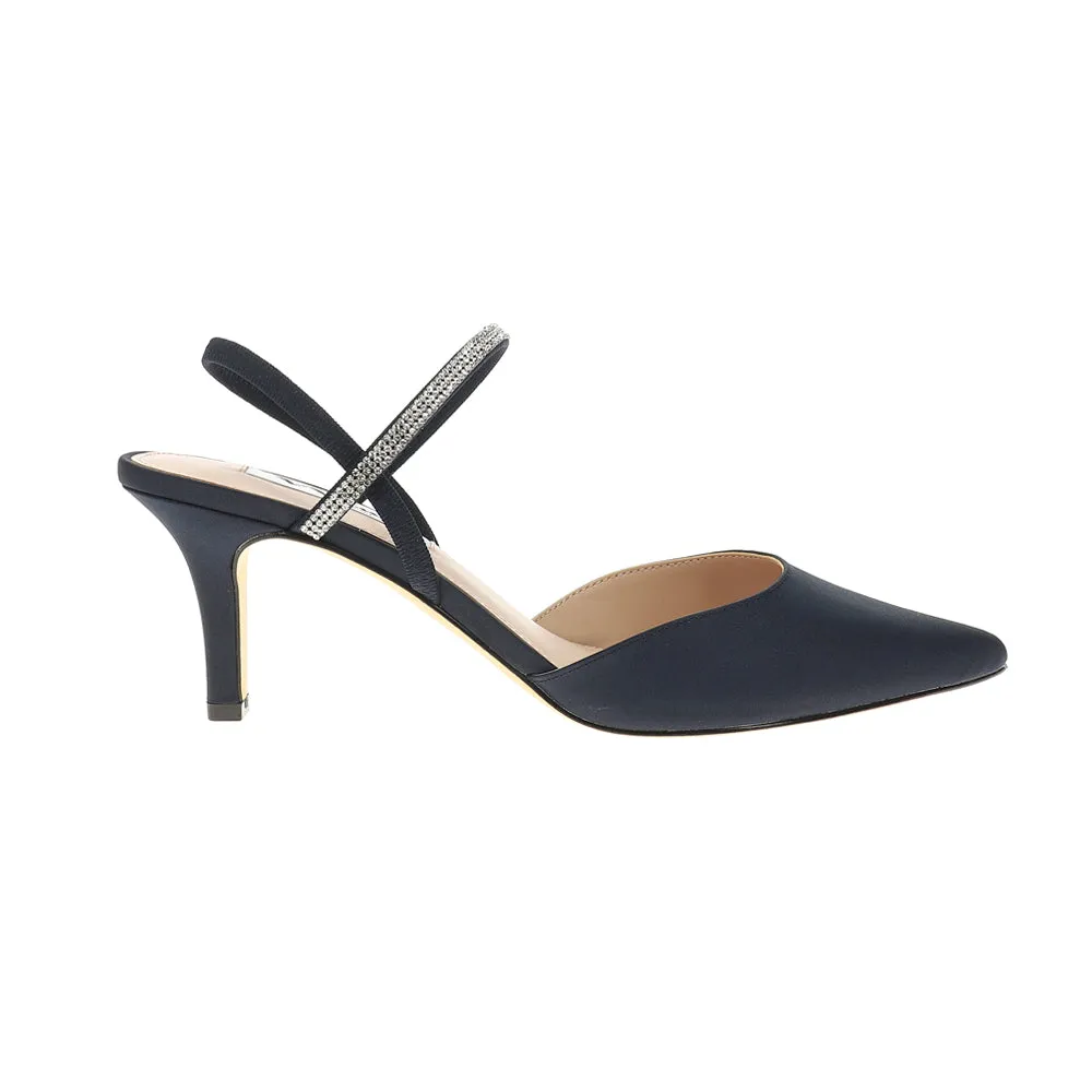 Billie Rhinestone Pointed Toe Slingback Pumps