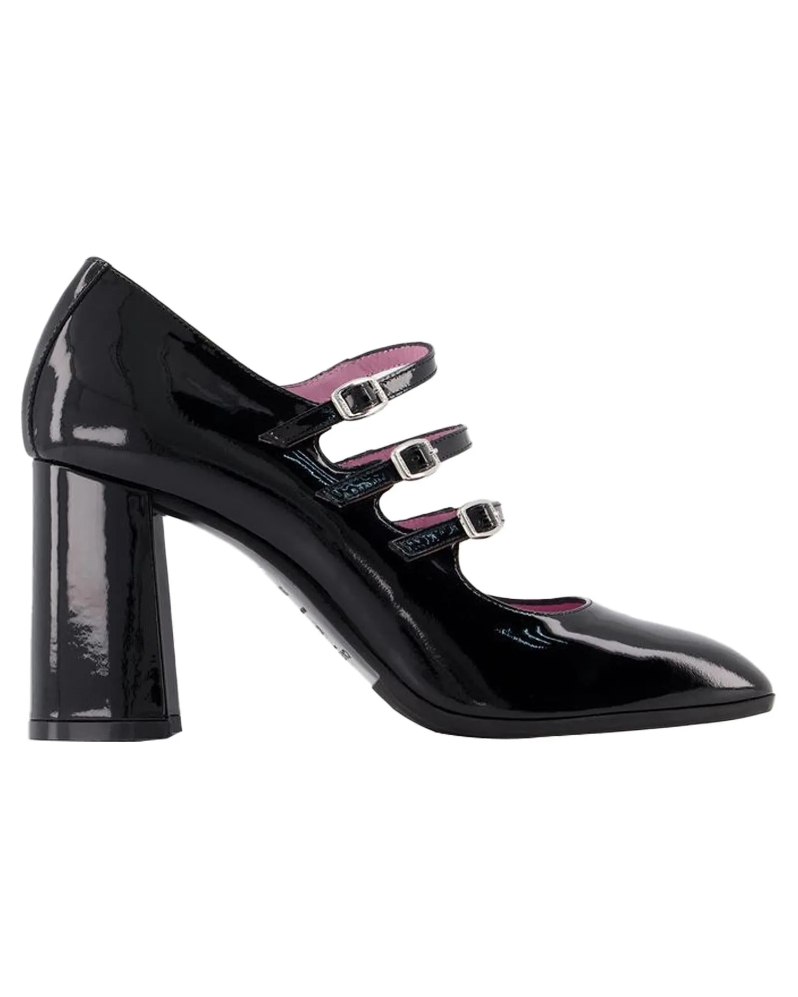 Black Patent Leather Heeled Pumps