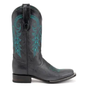 Blaze Embroidered Square Toe Cowboy Boots
