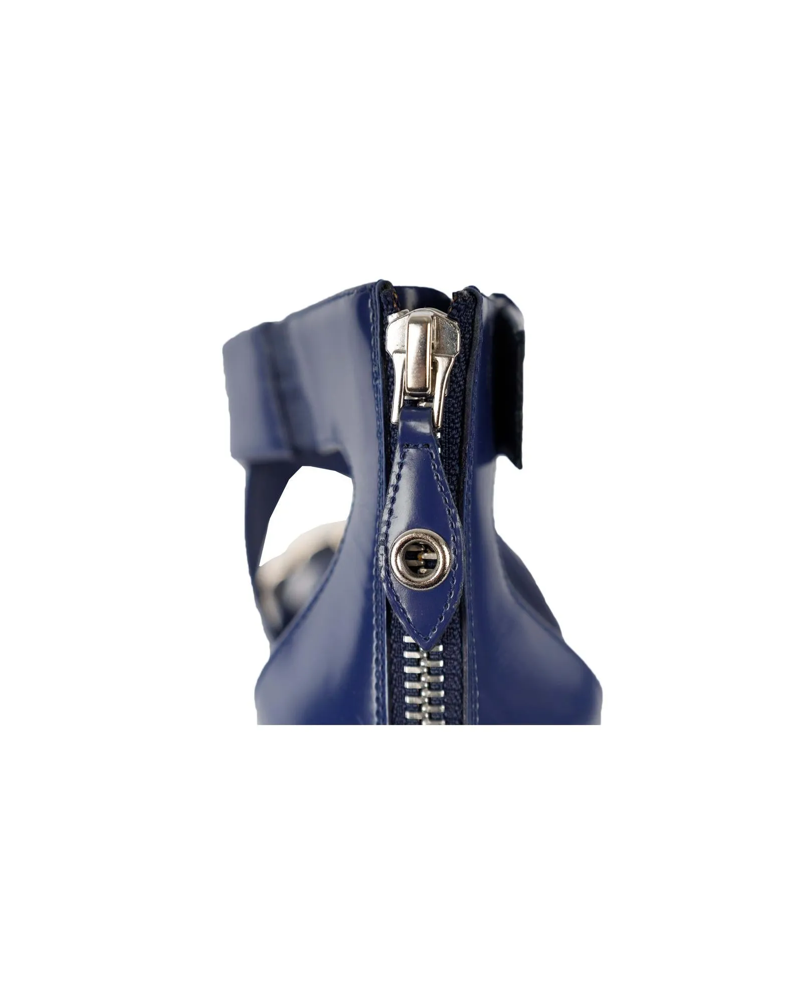 Block-heel Sandals with Metal Front Strap