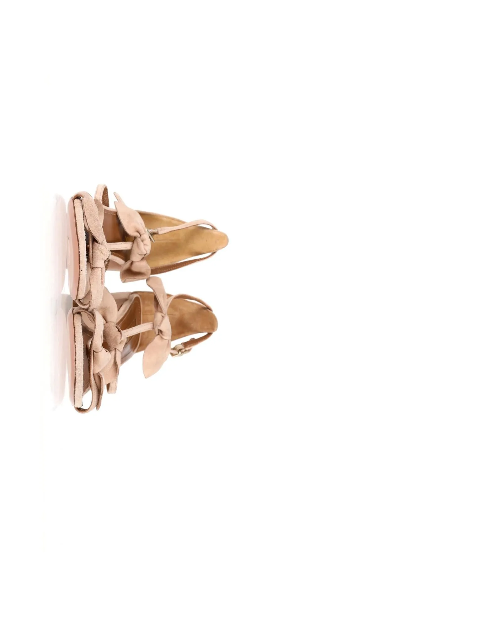 Bow Detail Suede Sandals