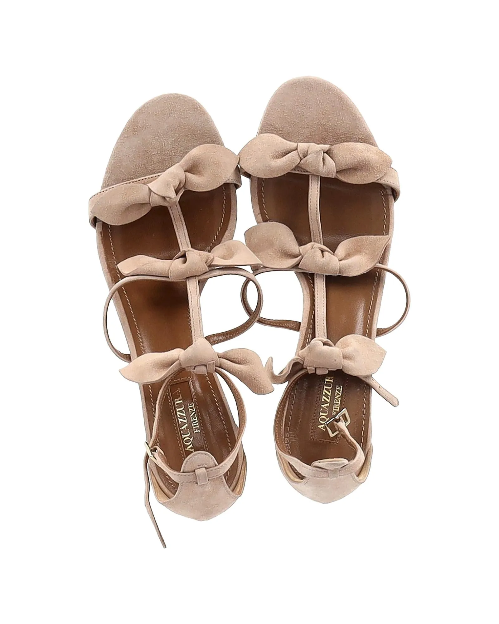 Bow Detail Suede Sandals