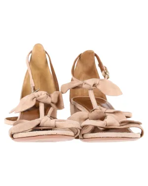 Bow Detail Suede Sandals