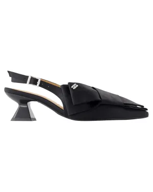 Bow Slingback Satin Pumps