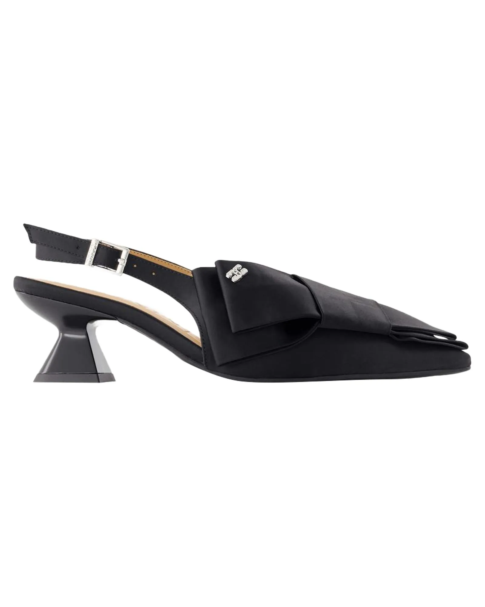 Bow Slingback Satin Pumps