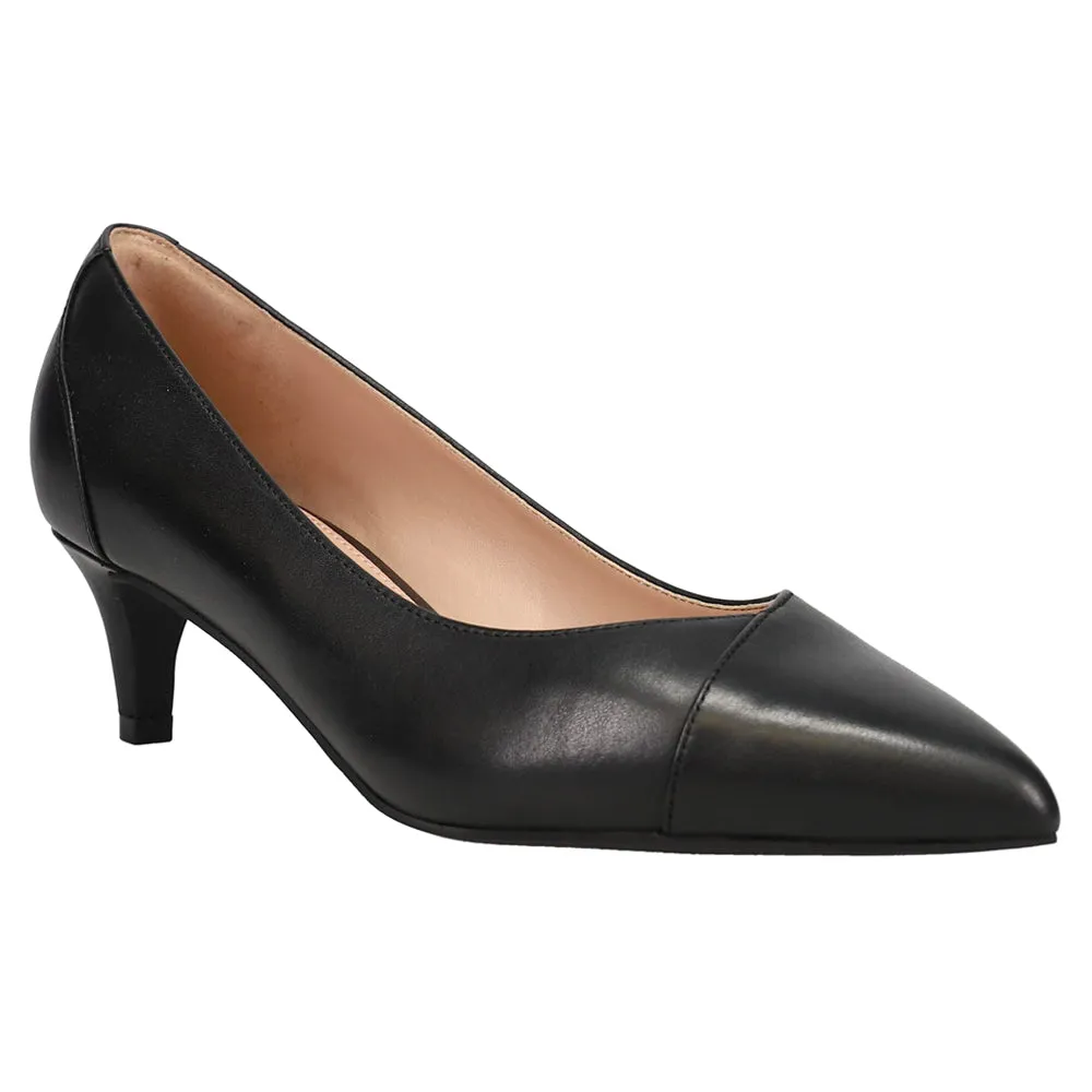 Brenley 45MM Pointed Toe Kitten Heel Pumps