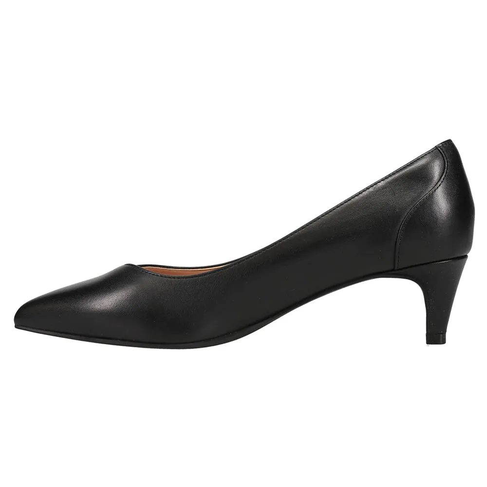 Brenley 45MM Pointed Toe Kitten Heel Pumps