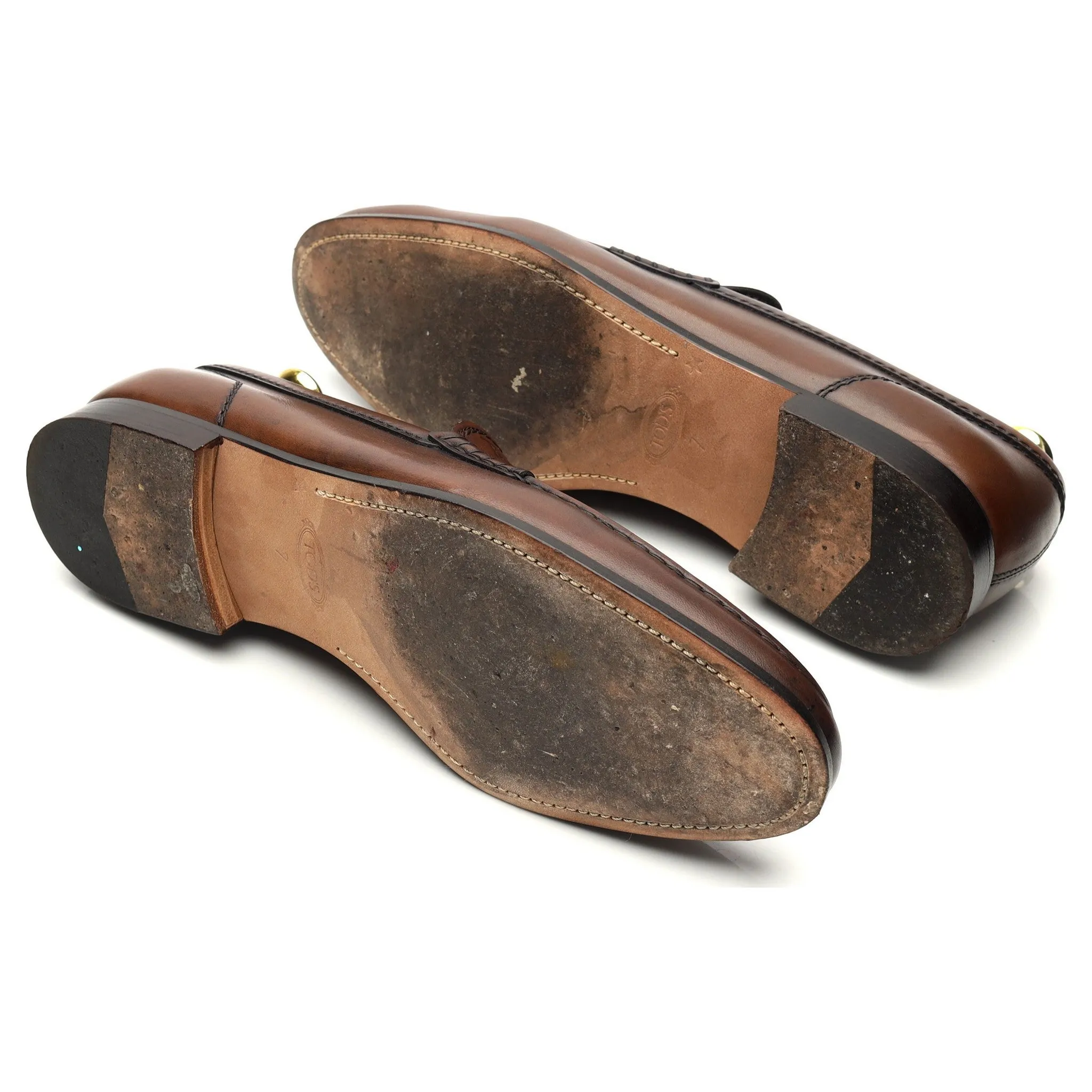 Brown Leather Loafers UK 7