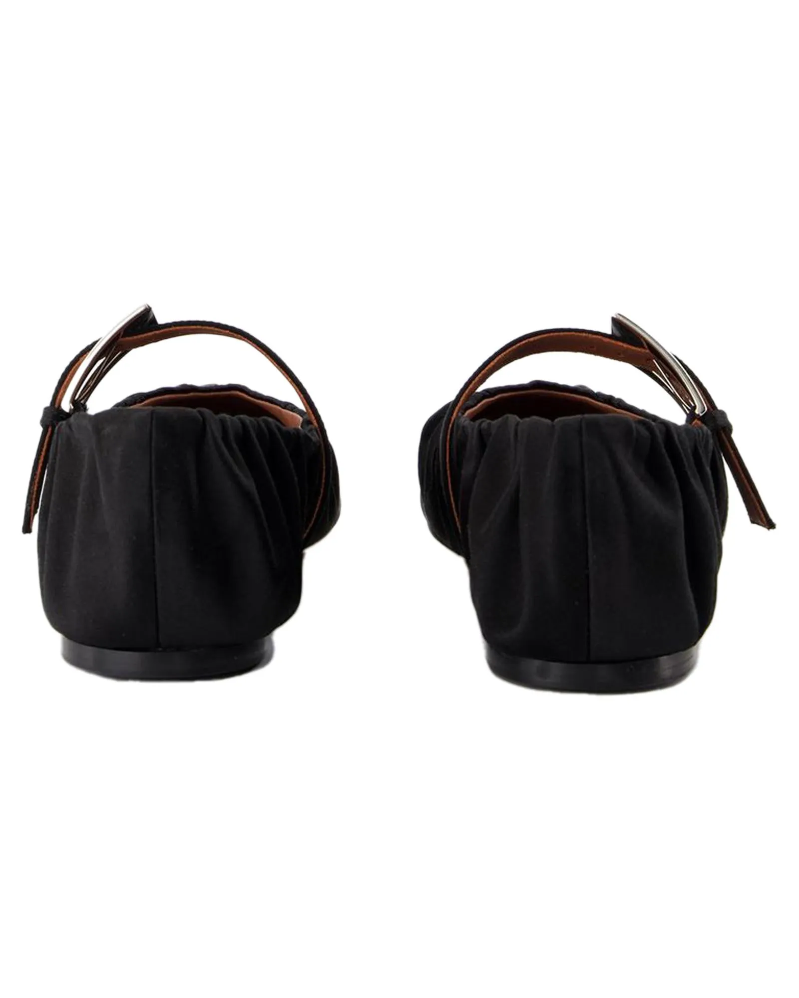 Buckle Ballet Flats Black