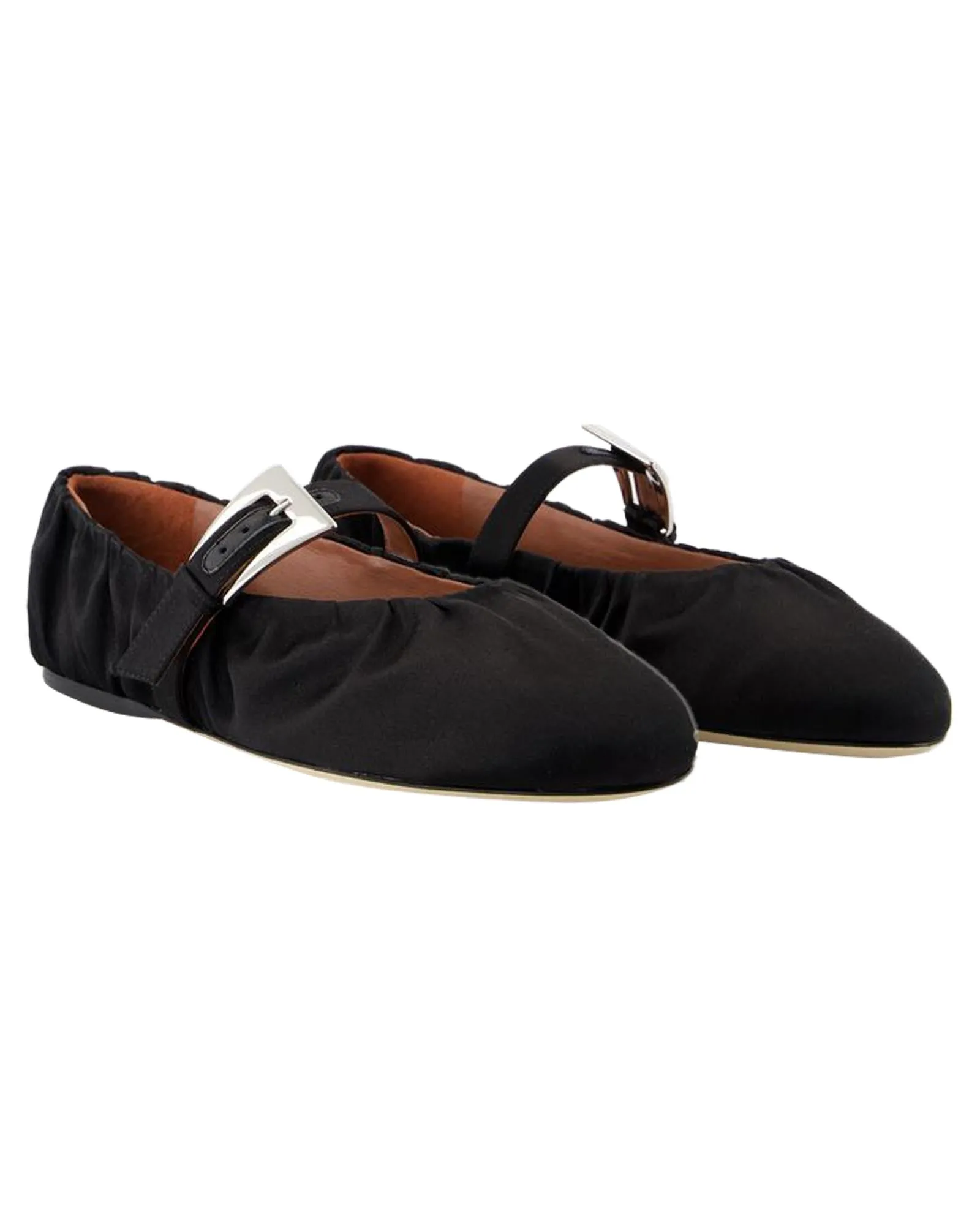 Buckle Ballet Flats Black