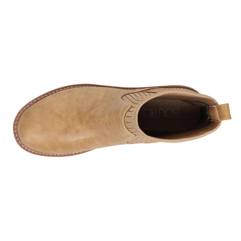 Cabin Fever Round Toe Chelsea Pull On Boots