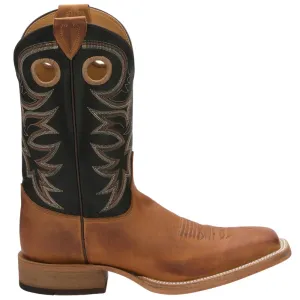 Caddo Embroidered Square Toe Pull On Cowboy Boots