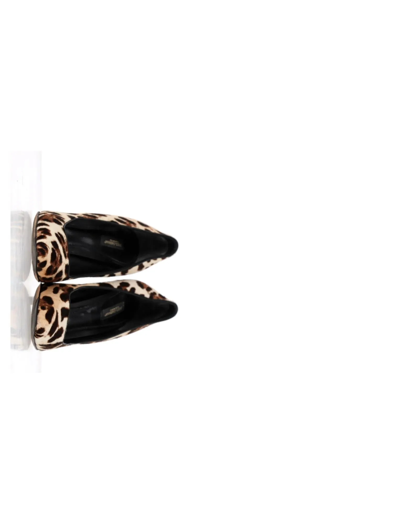 Calf Hair Leopard Print Heels