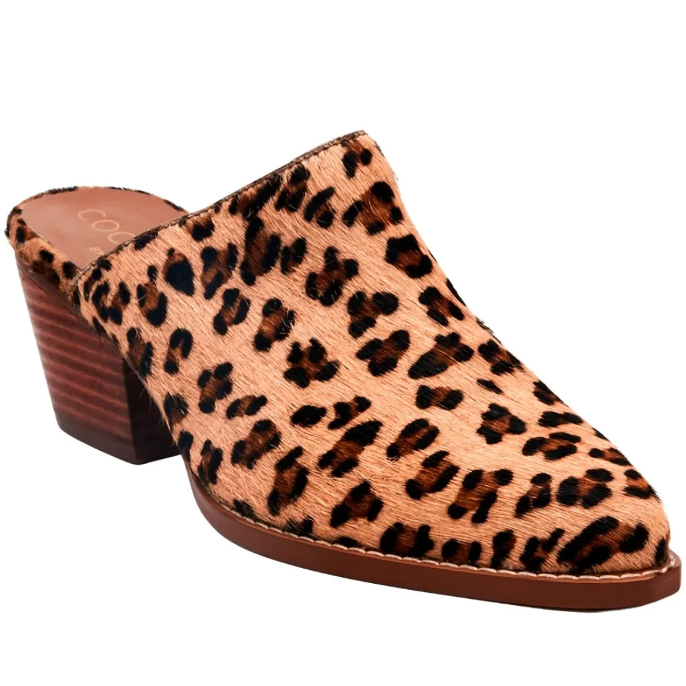 Camelot Leopard Pointed Toe Mules