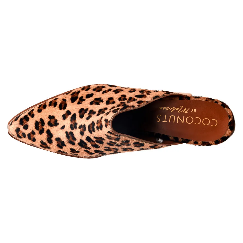 Camelot Leopard Pointed Toe Mules