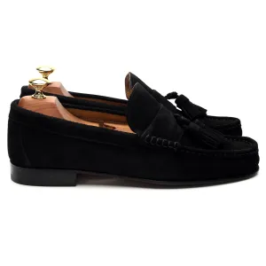 'Camerino' Black Suede Tassel Loafers UK 8.5 EU 42.5