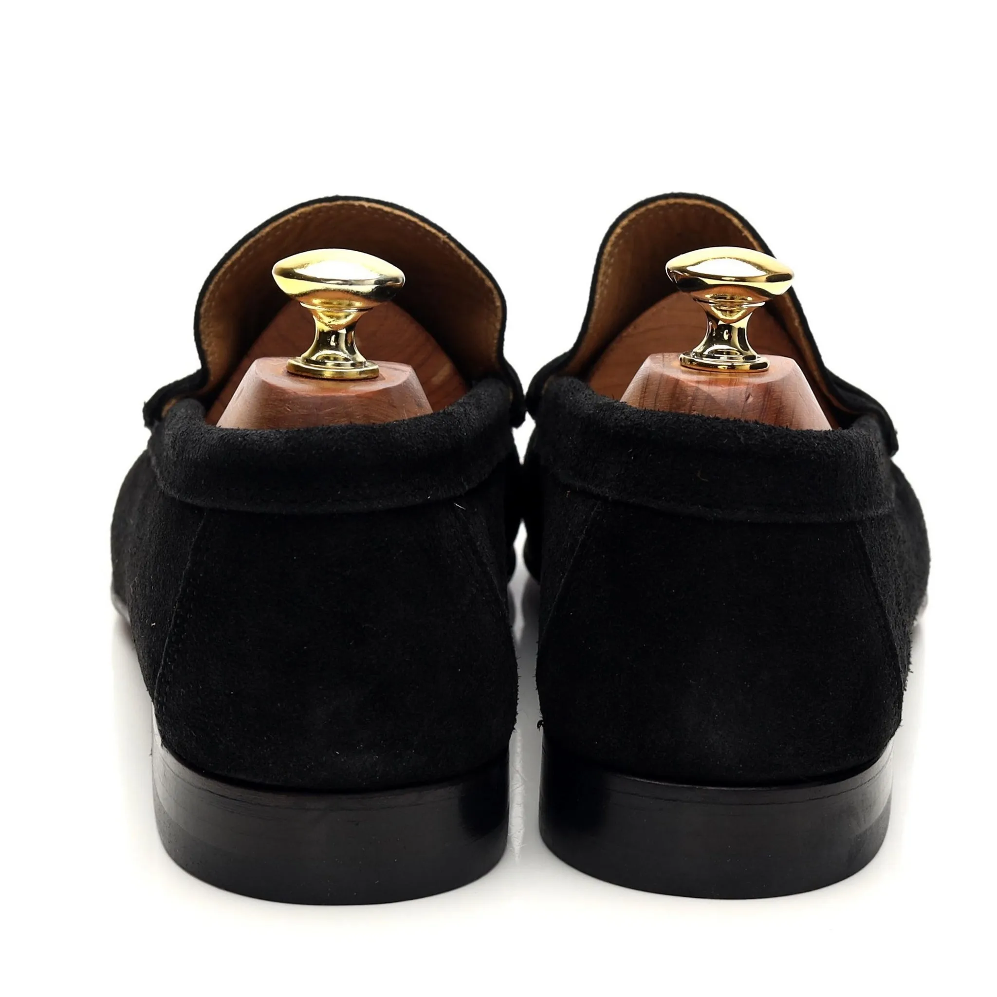 'Camerino' Black Suede Tassel Loafers UK 8.5 EU 42.5