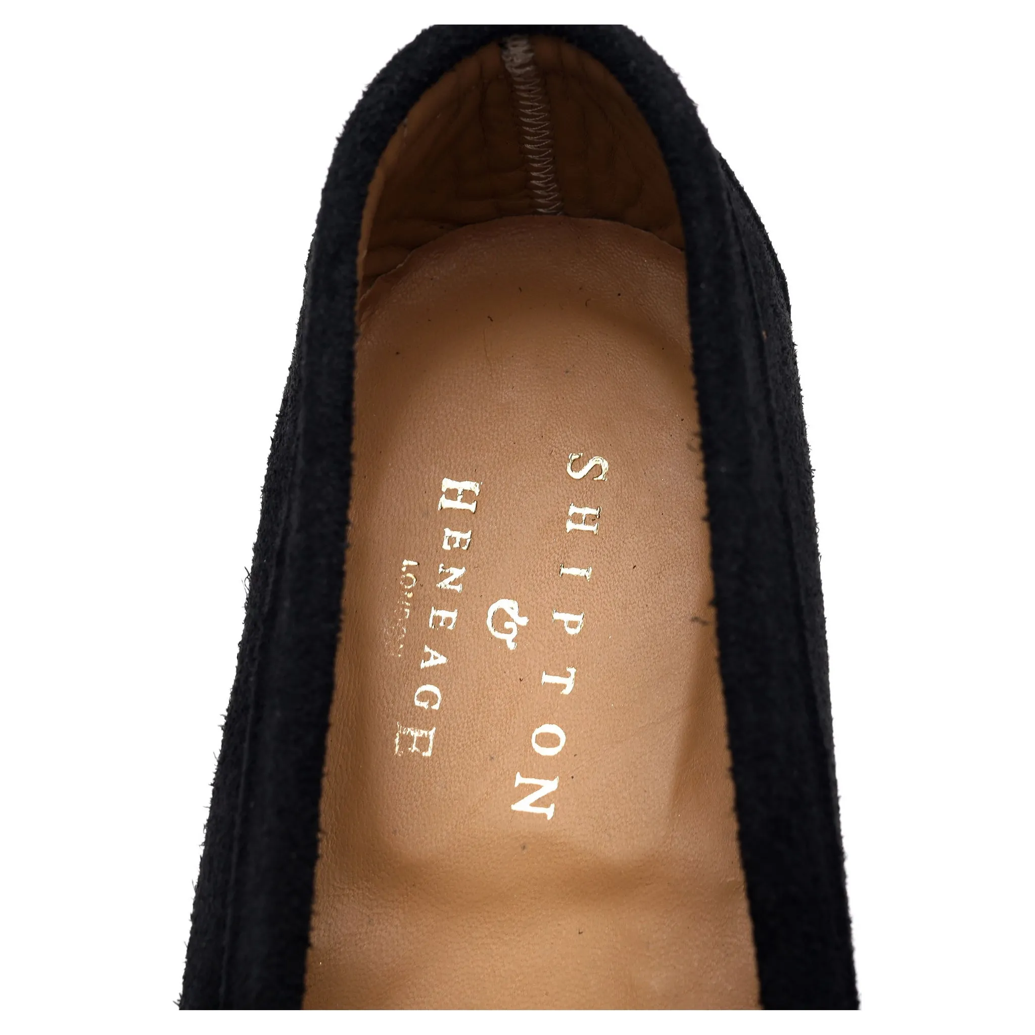 'Camerino' Black Suede Tassel Loafers UK 8.5 EU 42.5