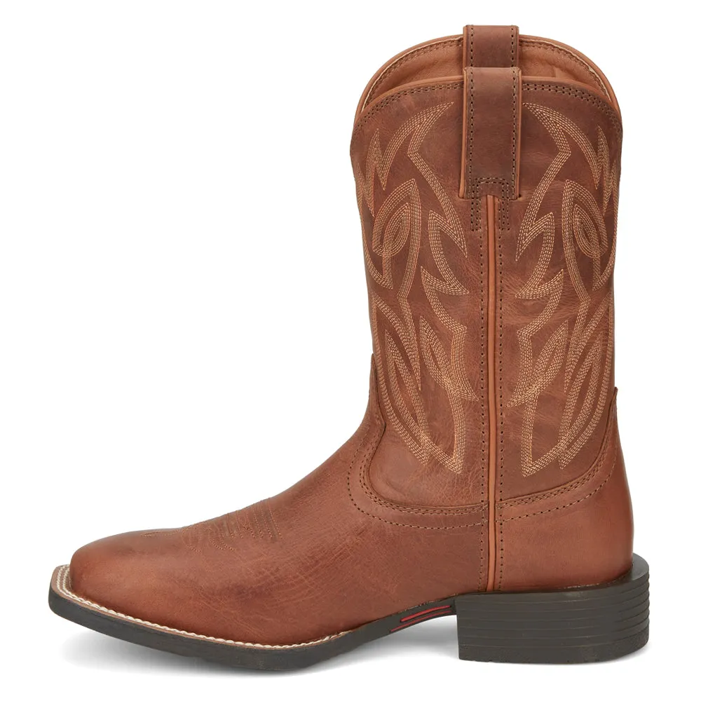 Canter 11 Inch Embroidered Square Toe Pull On Cowboy Boots
