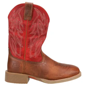 Canter 11 Inch Water Buffalo Embroidered Square Toe Pull On Cowboy Boots
