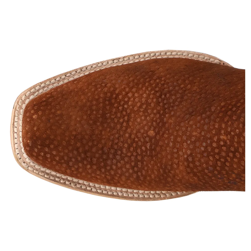 Cappy Carpincho Embroidered Square Toe Pull On Cowboy Boots