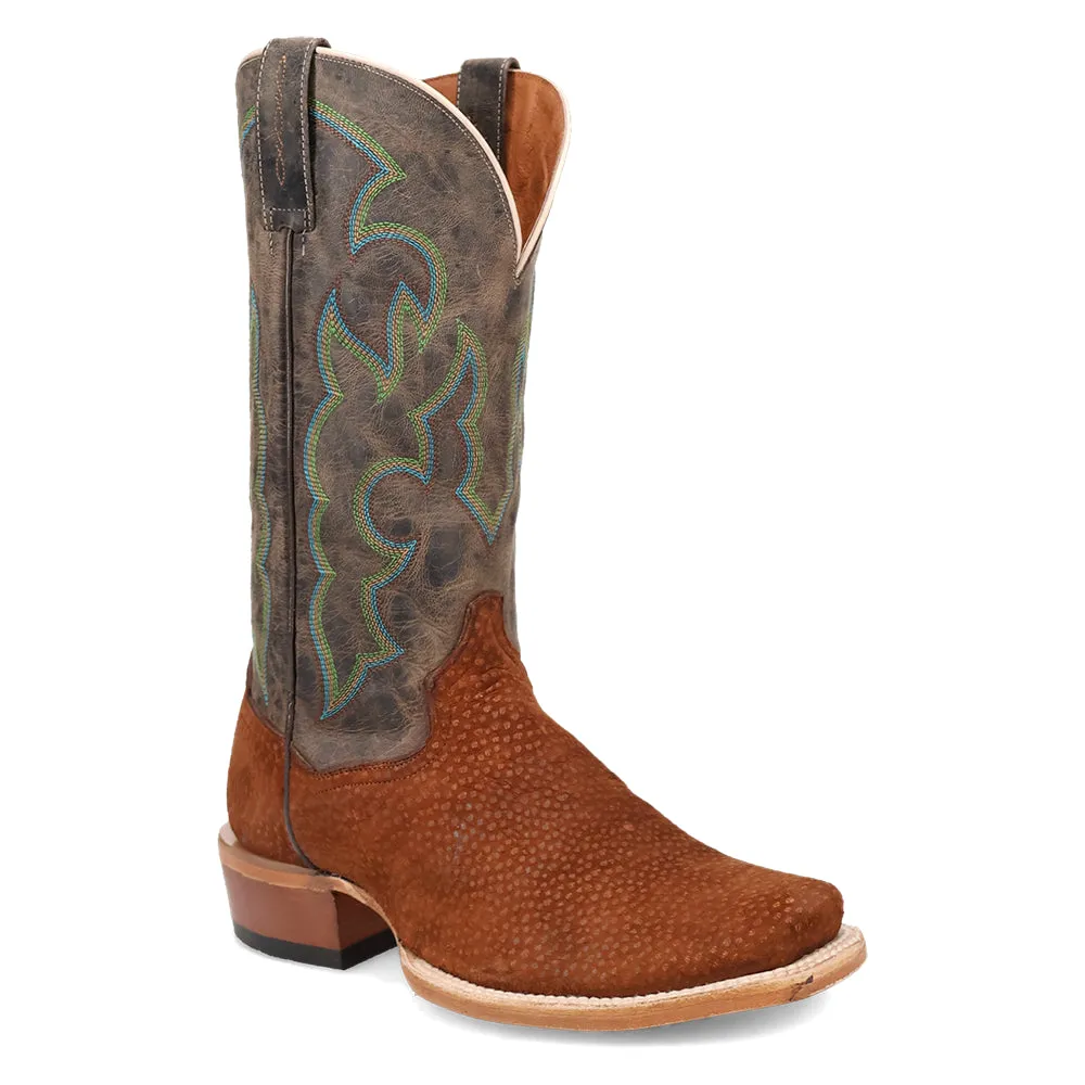 Cappy Carpincho Embroidered Square Toe Pull On Cowboy Boots