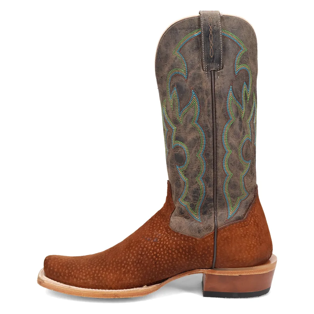 Cappy Carpincho Embroidered Square Toe Pull On Cowboy Boots