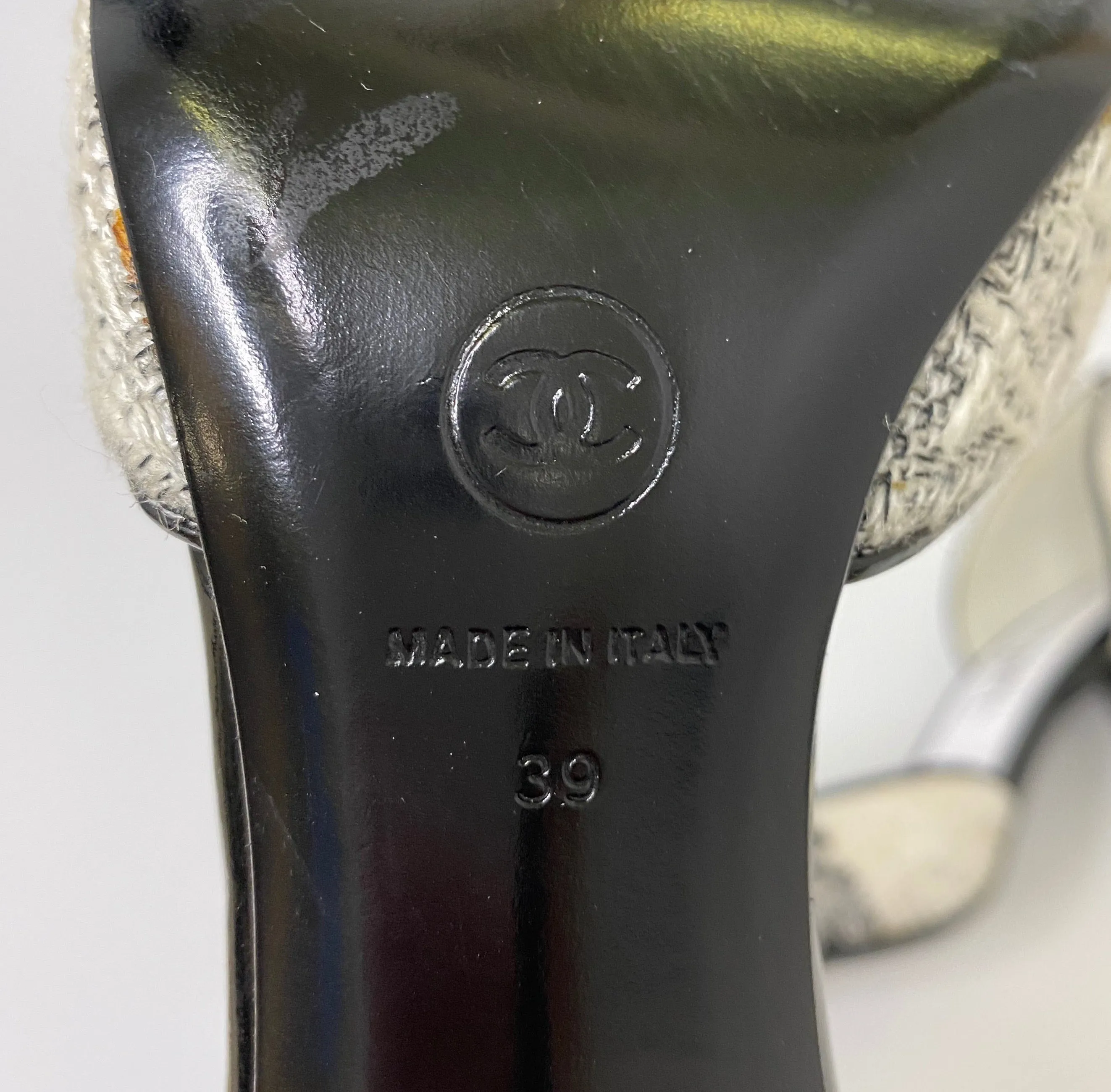 Chanel Black and White Tweed DOrsay Pumps