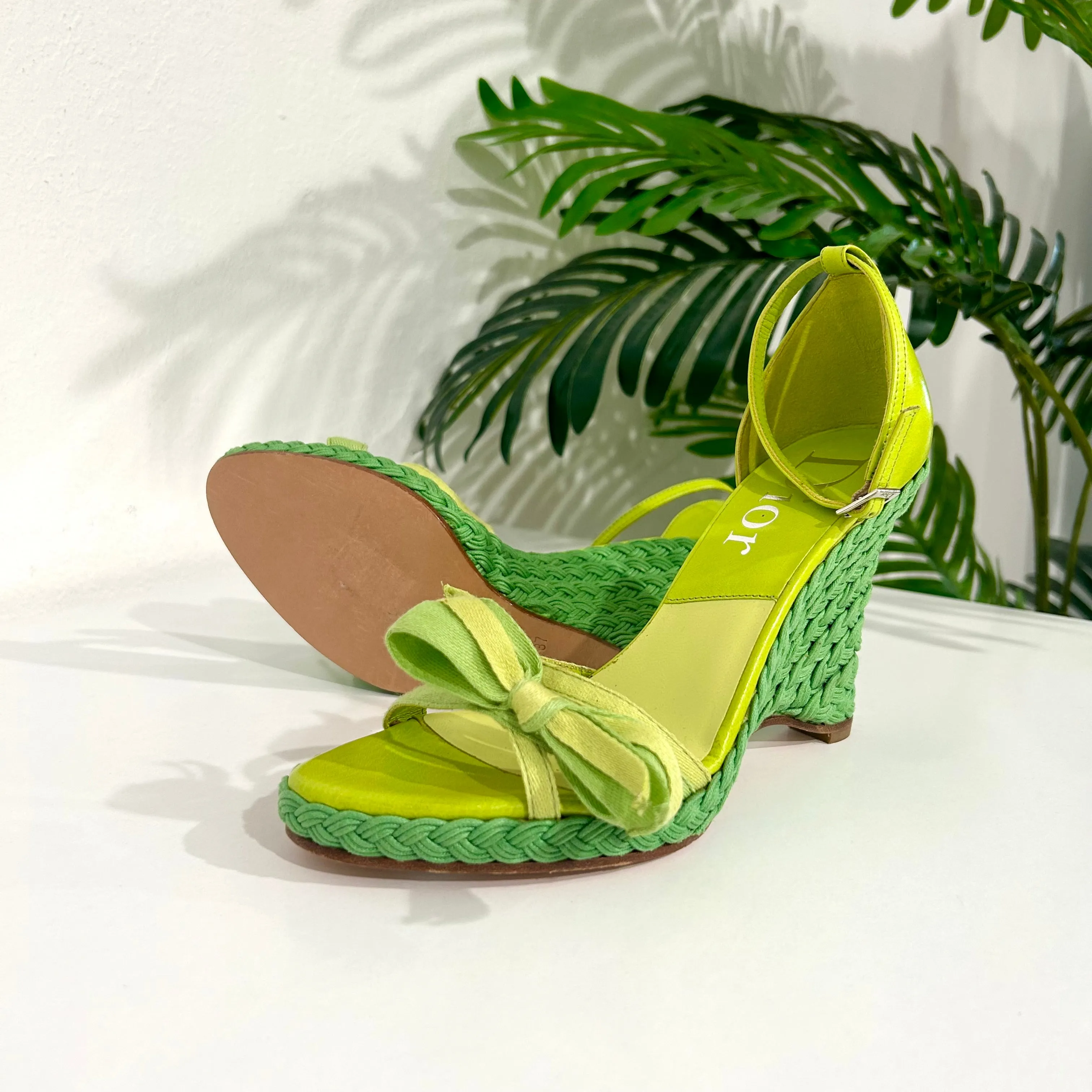 Dior Green Diorlita Wedges